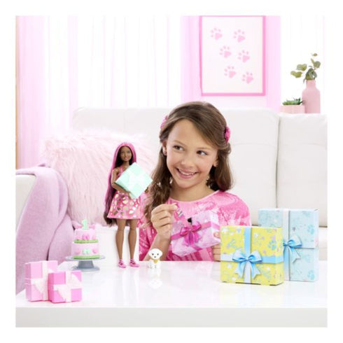 Barbie Party Unboxed Pet Birthday - Doll 2 Brun